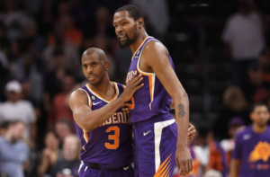 Read more about the article NBA>>杜蘭特鳳凰城主場首秀繳16分 布克29分助太陽收3連勝!!!